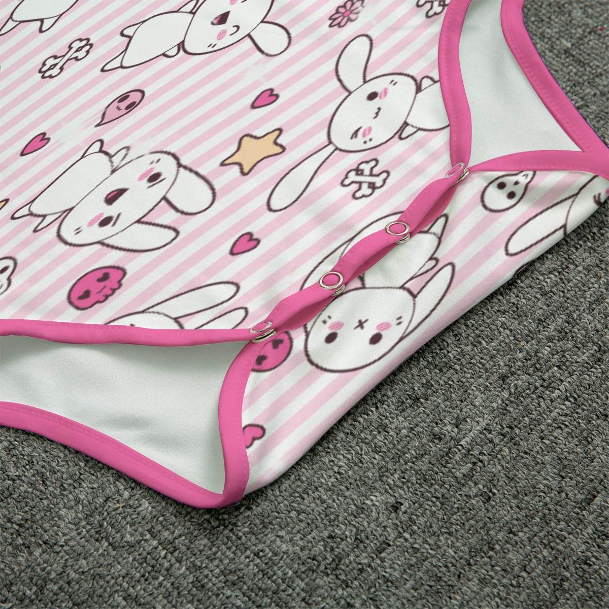 Hop 'n' Stripe Adult Unisex SnappieSuit - Puppy's Aesthetics