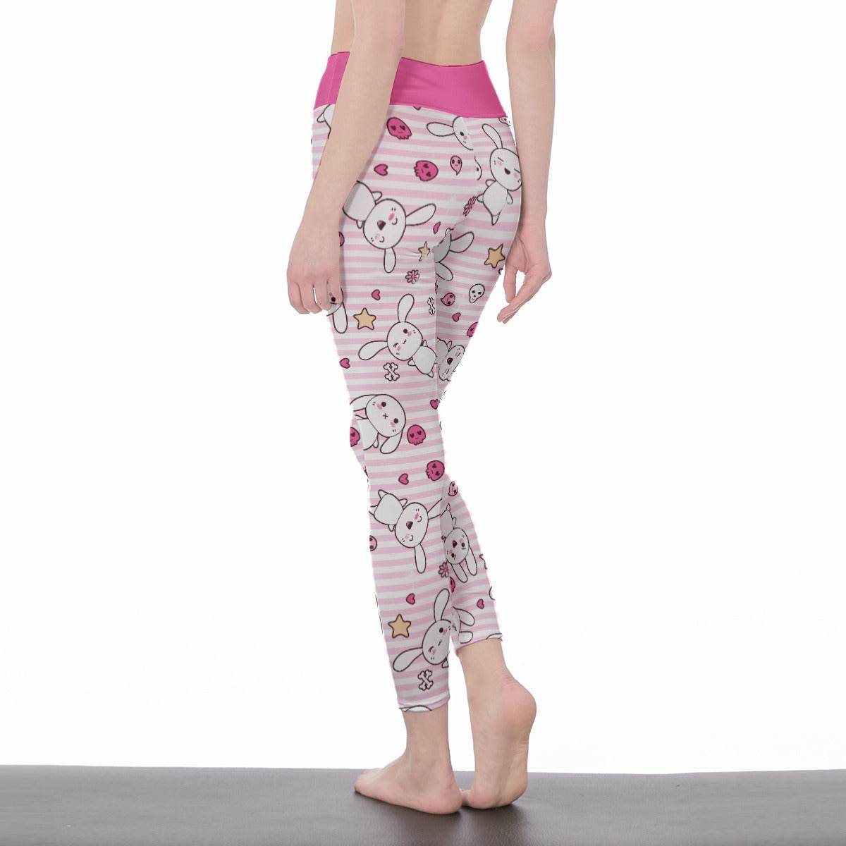 Hop 'n' Stripe High Waist Leggings - Puppy's Aesthetics