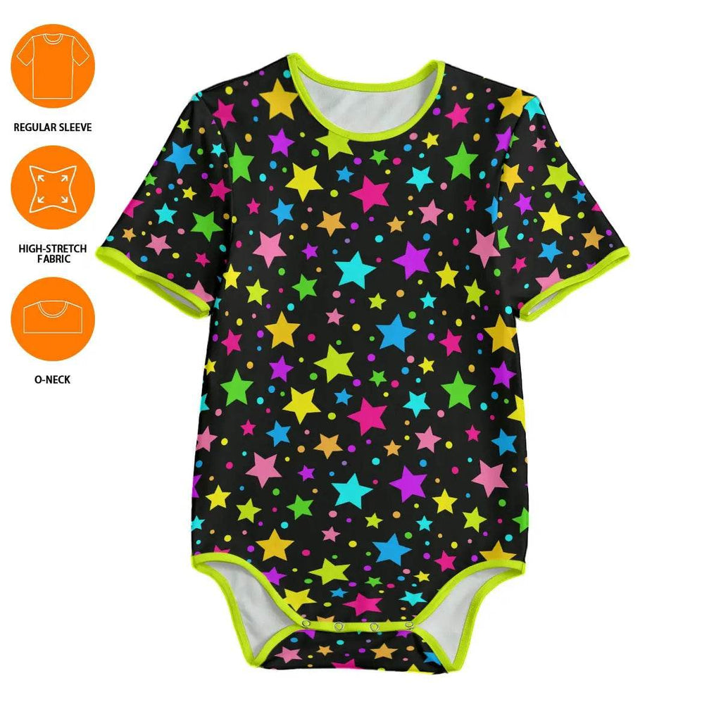 Neon Stars Adult Unisex SnappieSuit - Puppy's Aesthetics