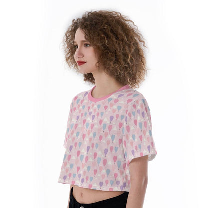 Pastel Balloons Crop Top - Puppy's Aesthetics