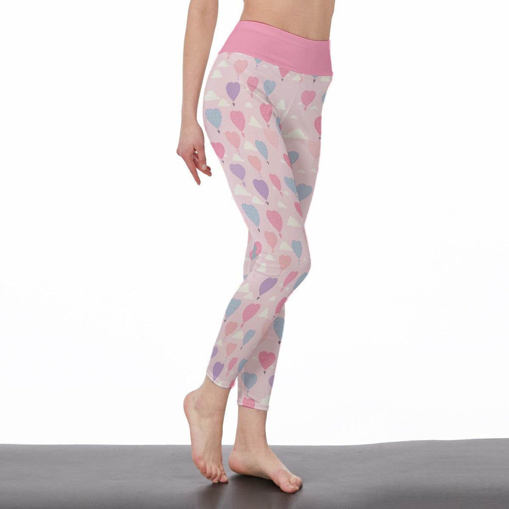 Pastel Balloons High Waist Leggings - Puppy's Aesthetics