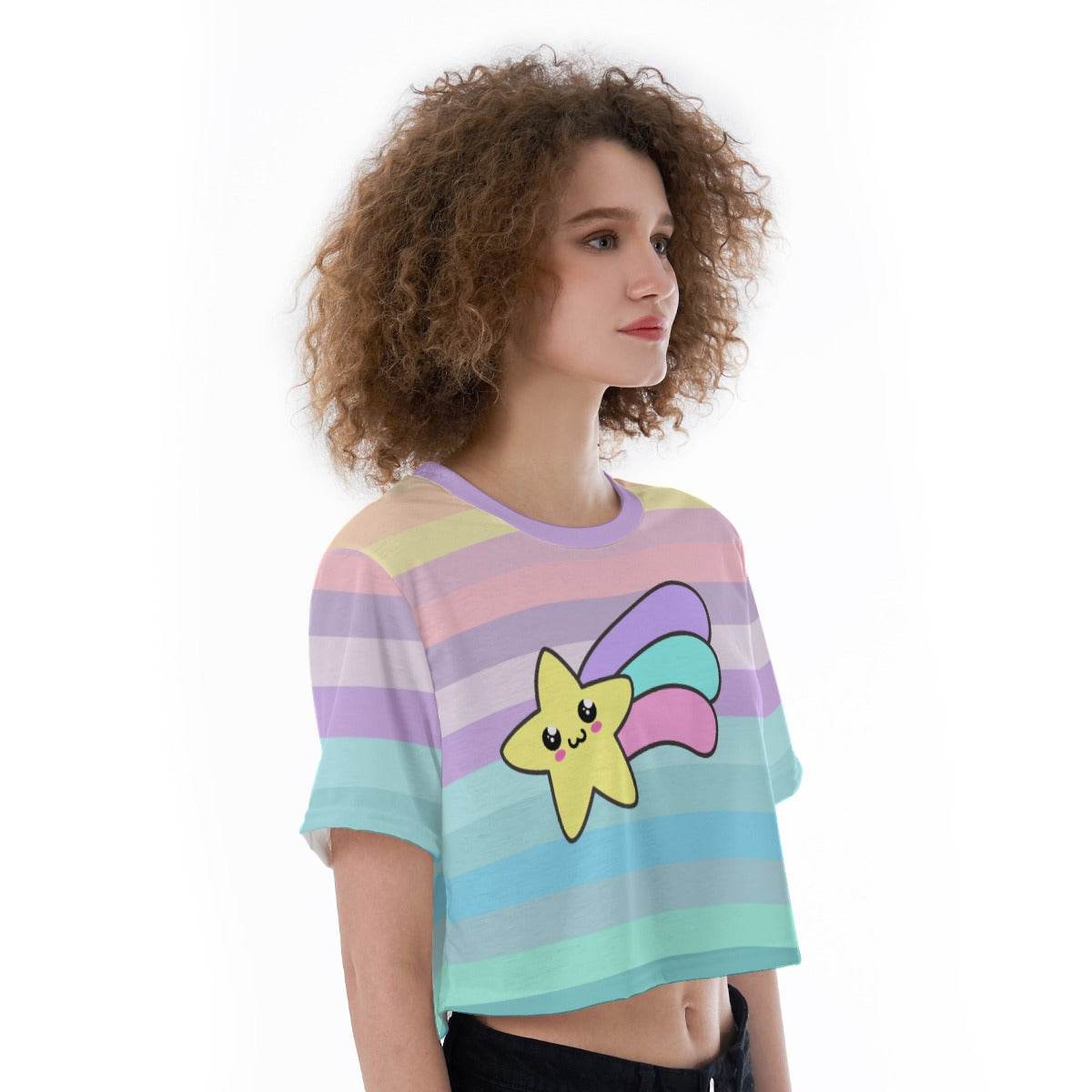 Pastel Dreambow Crop Top - Puppy's Aesthetics