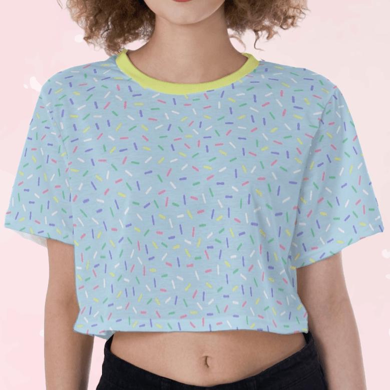 Pastel Sprinkles Crop Top - Puppy's Aesthetics