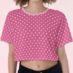 Pink Polka Dot Crop Top - Puppy's Aesthetics