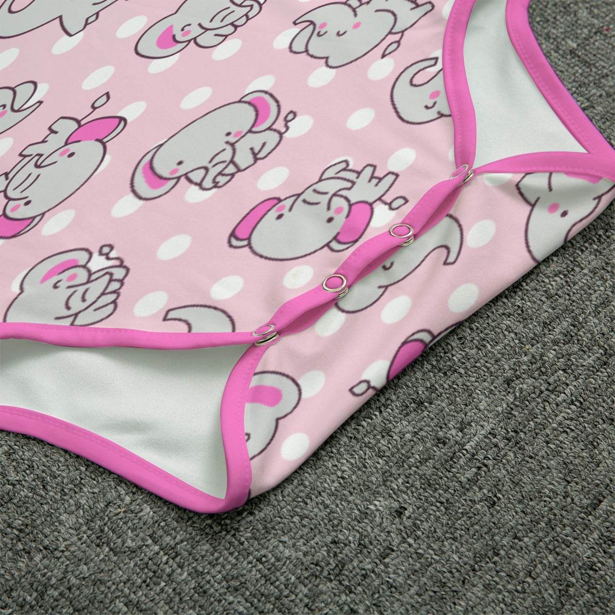 Pink Snugglephant Adult Unisex Snappiesuit - Puppy's Aesthetics