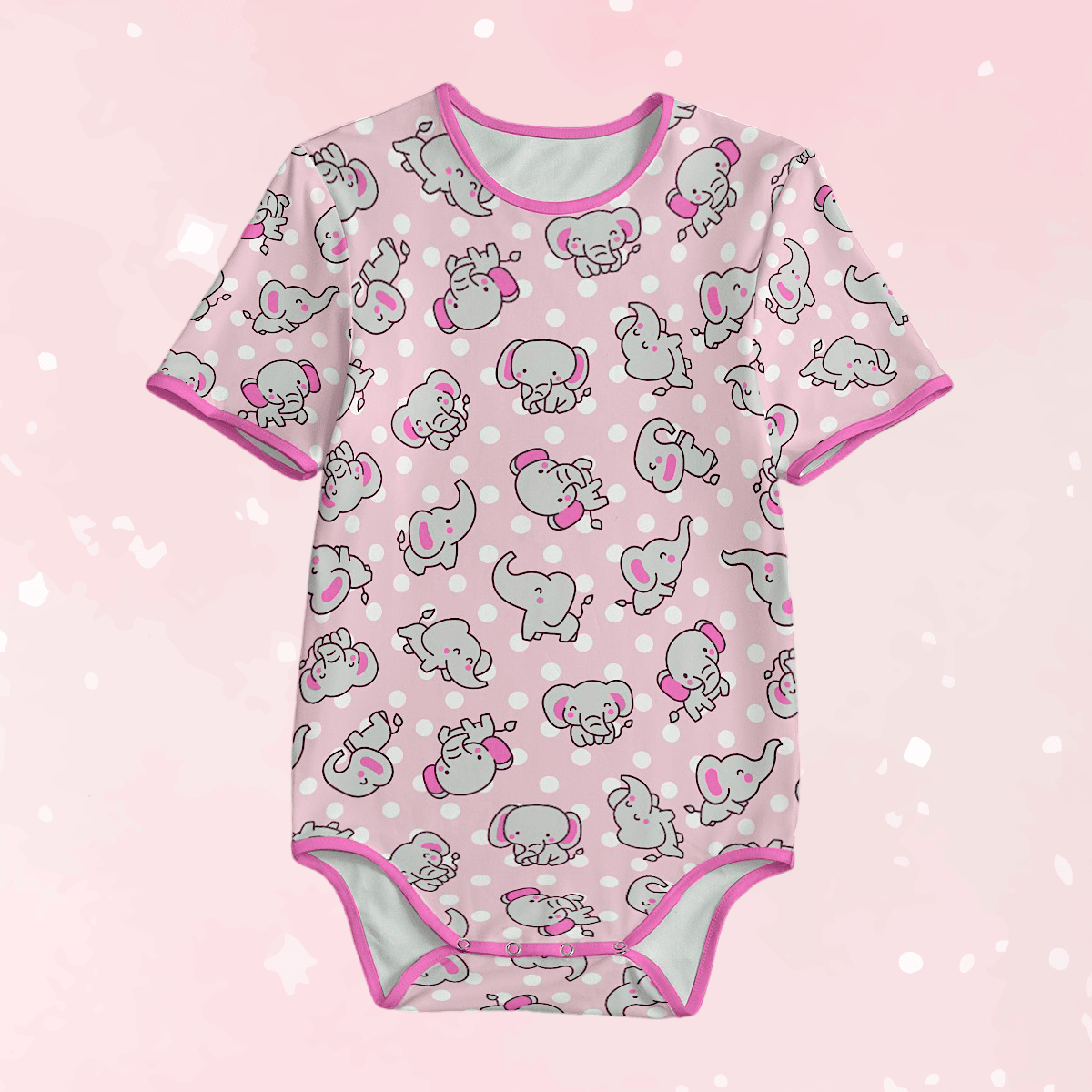 Pink Snugglephant Adult Unisex Snappiesuit - Puppy's Aesthetics