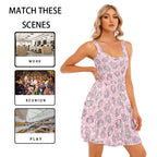 Pink Snugglephant Skater Dress - Puppy's Aesthetics