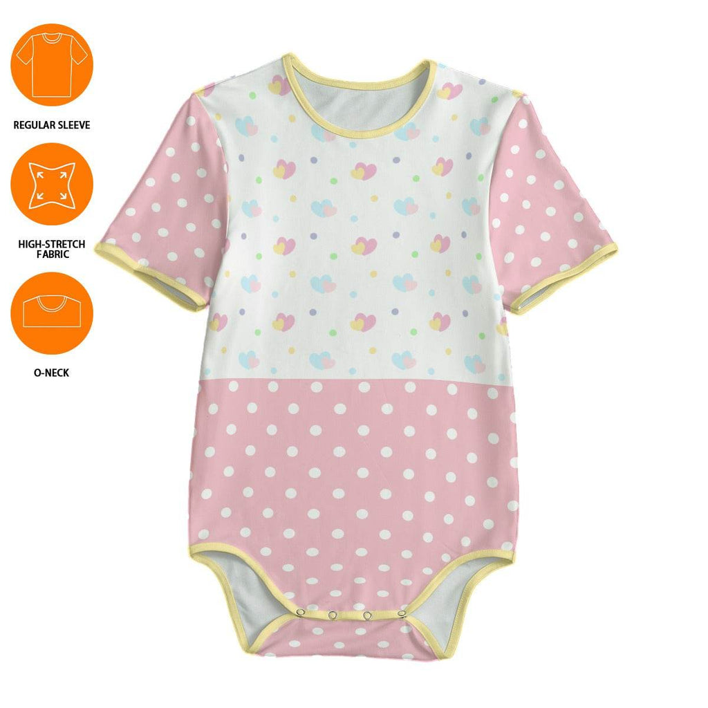Polka Hearts Adult Unisex SnappieSuit - Puppy's Aesthetics