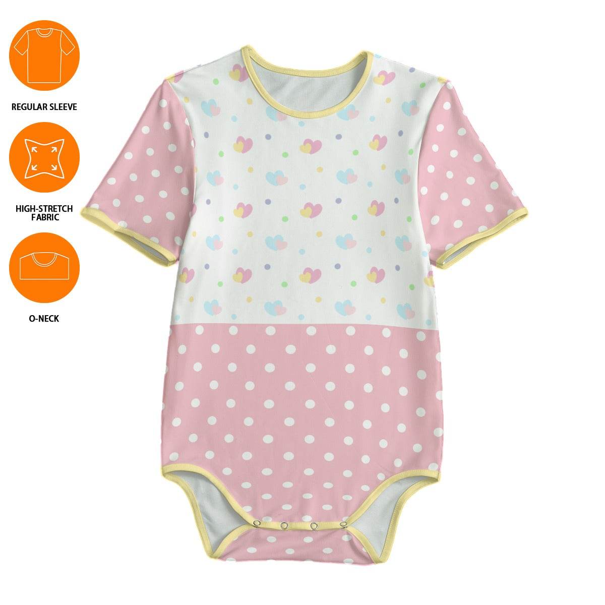 Polka Hearts Adult Unisex SnappieSuit - Puppy's Aesthetics