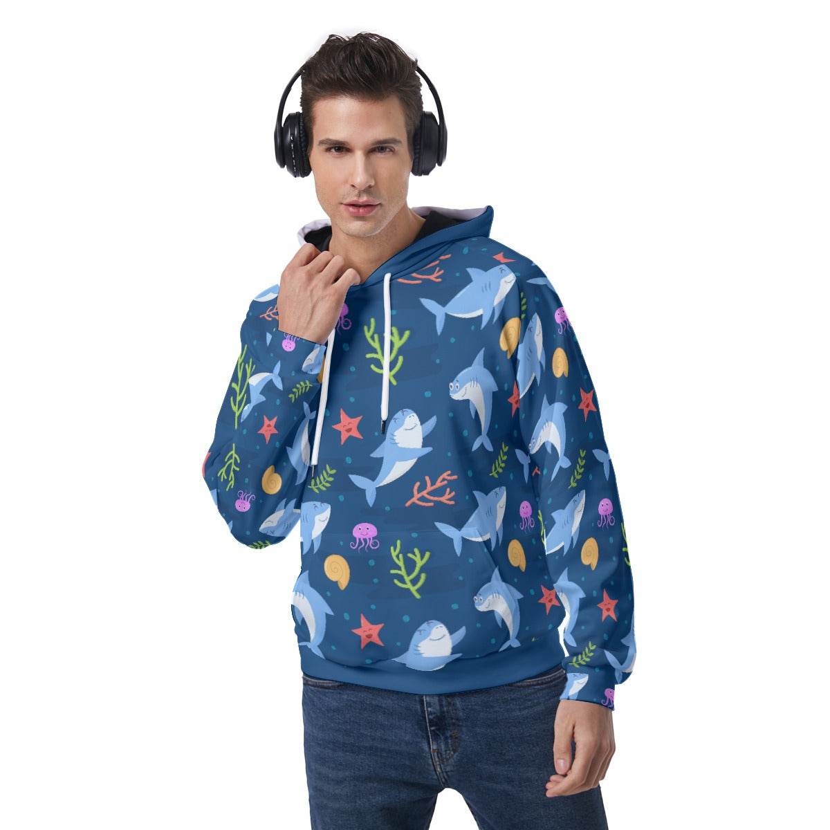 Snuggly Sharks Unisex Hoodie - Puppy's Aesthetics