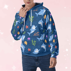 Snuggly Sharks Unisex Hoodie - Puppy's Aesthetics
