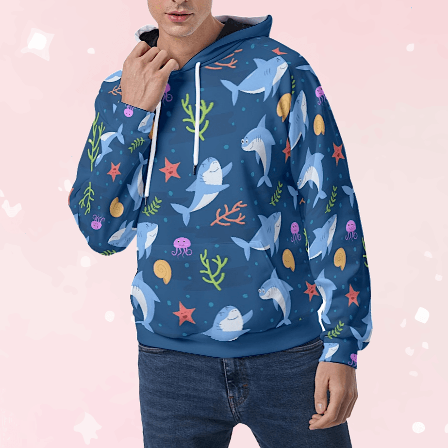 Snuggly Sharks Unisex Hoodie - Puppy's Aesthetics