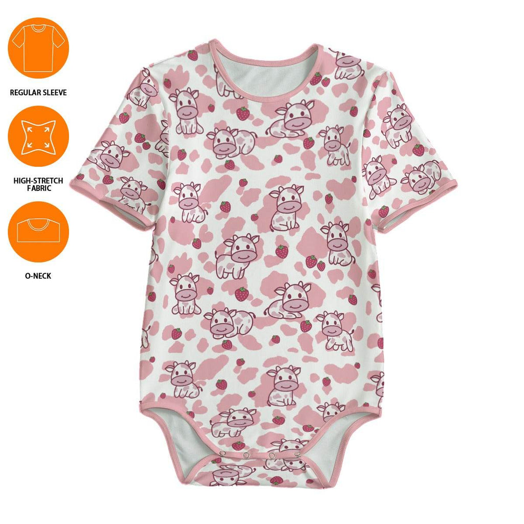 Strawbaby Cow Adult Unisex SnappieSuit - Puppy's Aesthetics