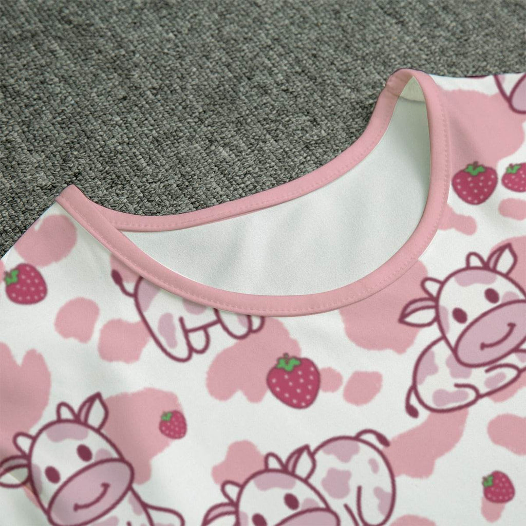 Strawbaby Cow Adult Unisex SnappieSuit - Puppy's Aesthetics