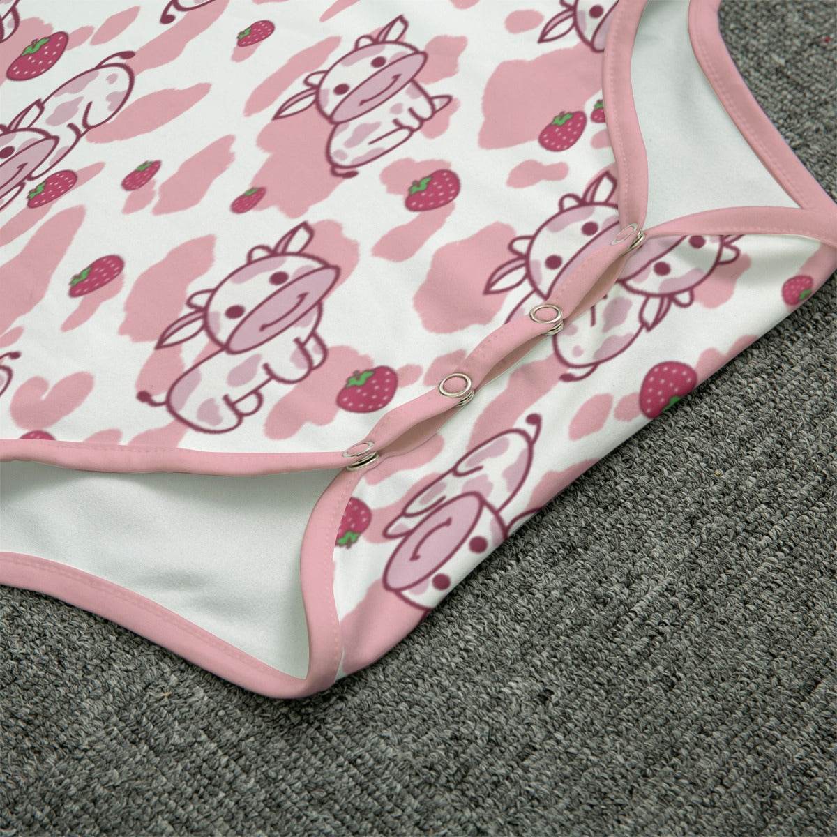 Strawbaby Cow Adult Unisex SnappieSuit - Puppy's Aesthetics