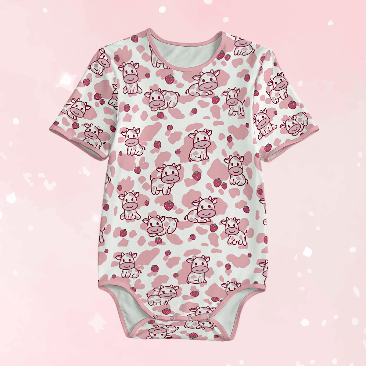 Strawbaby Cow Adult Unisex SnappieSuit - Puppy's Aesthetics