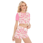 Strawberries & Daisies 2Pc Shorts Set - Puppy's Aesthetics