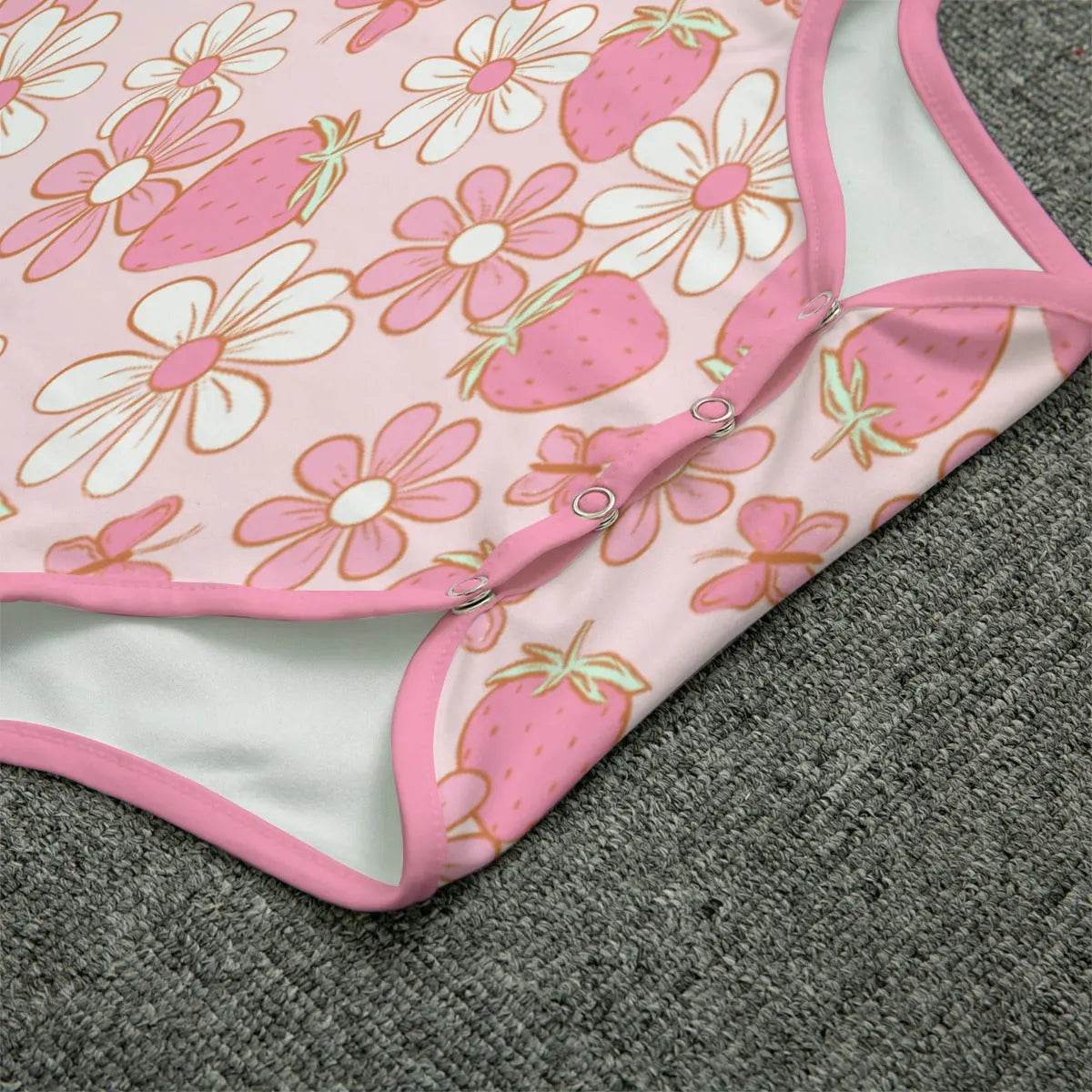Strawberries & Daisies Adult Unisex SnappieSuit - Puppy's Aesthetics