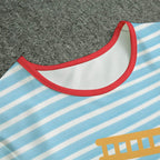 Striped Firetruck Adult Unisex SnappieSuit - Puppy's Aesthetics