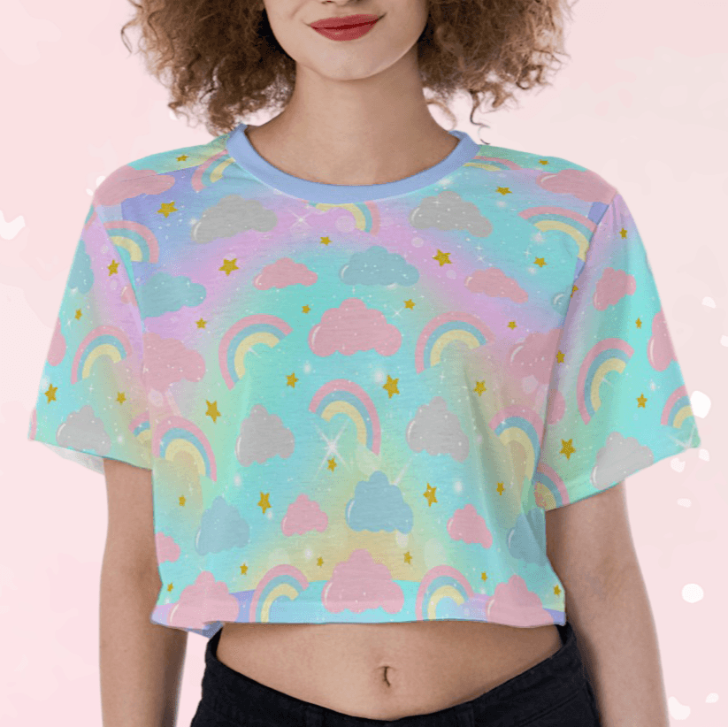 Sugar Sky Crop Top - Puppy's Aesthetics