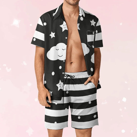 Sweet Dreams Dark 2PC Shorts Set - Puppy's Aesthetics