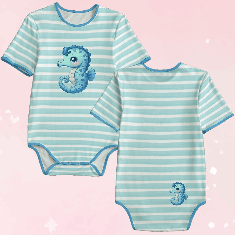 Sweet Lil Seahorse Adult Unisex SnappieSuit - Puppy's Aesthetics