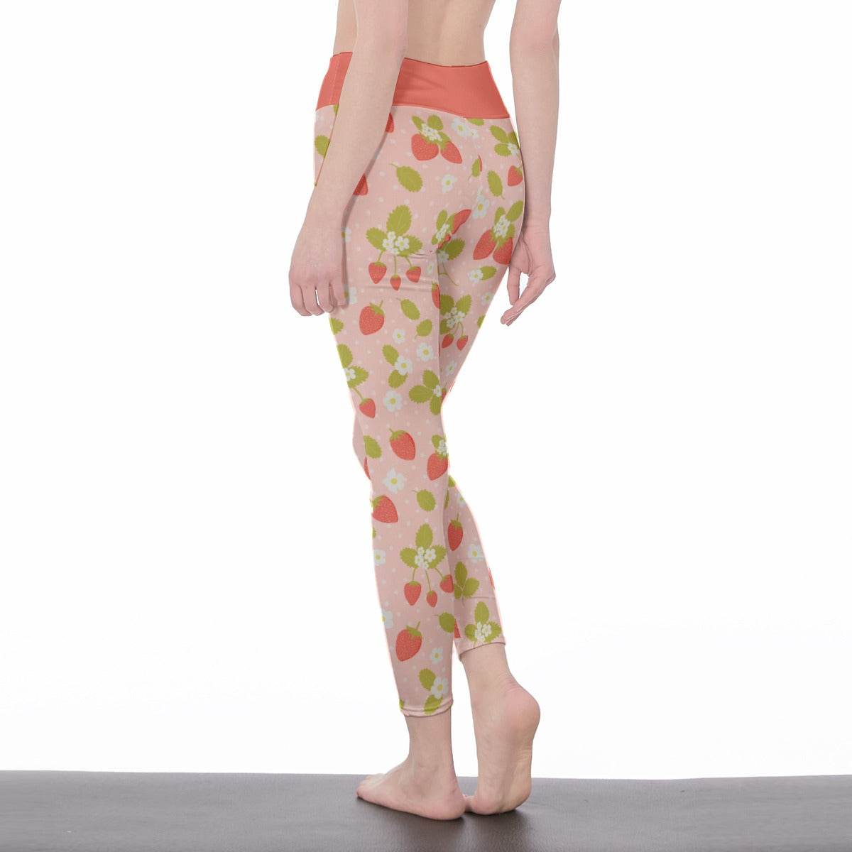 Sweet Strawberry High Waist Leggings - Puppy's Aesthetics