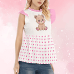 Sweetheart Bear Ruffle Blouse - Puppy's Aesthetics