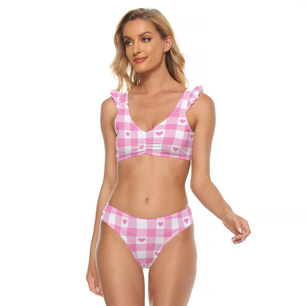 Sweetheart Pink Splash Kini - Puppy's Aesthetics