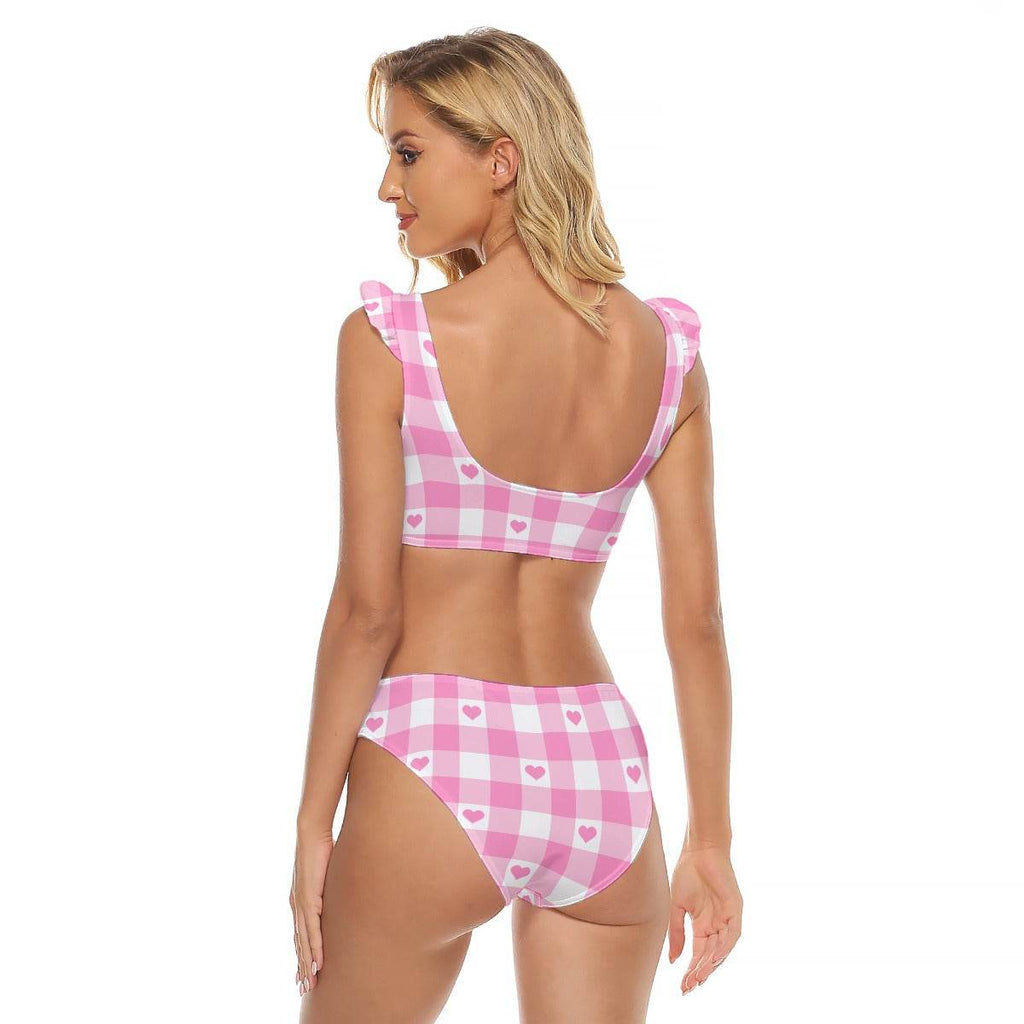 Sweetheart Pink Splash Kini - Puppy's Aesthetics