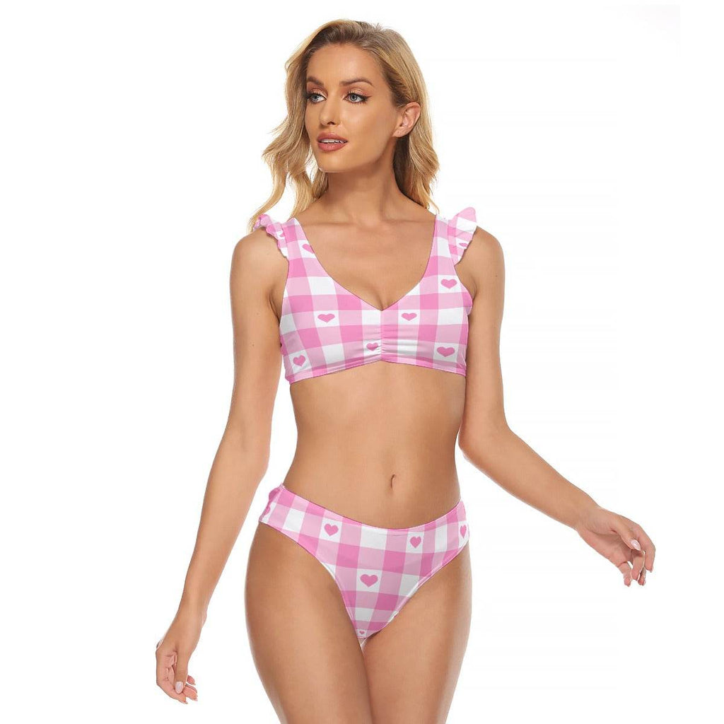 Sweetheart Pink Splash Kini - Puppy's Aesthetics