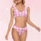 Sweetheart Pink Splash Kini - Puppy's Aesthetics