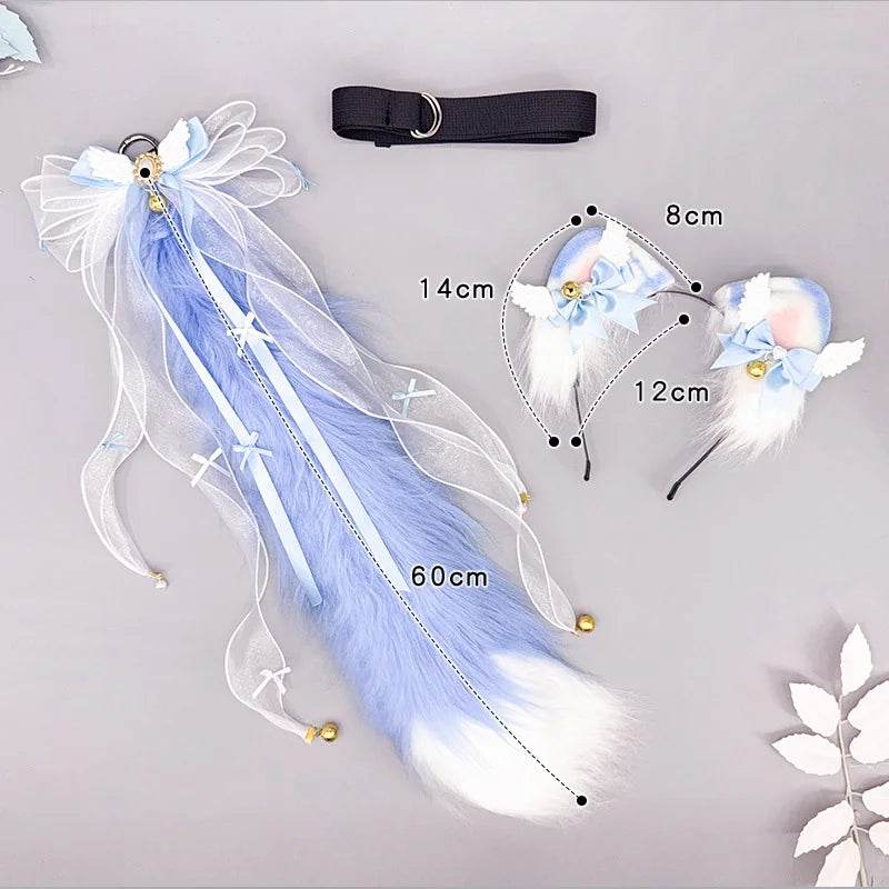 Princess Purrbaby Ears & Wiggle Tail Set (Colors) - Puppy's Aesthetics