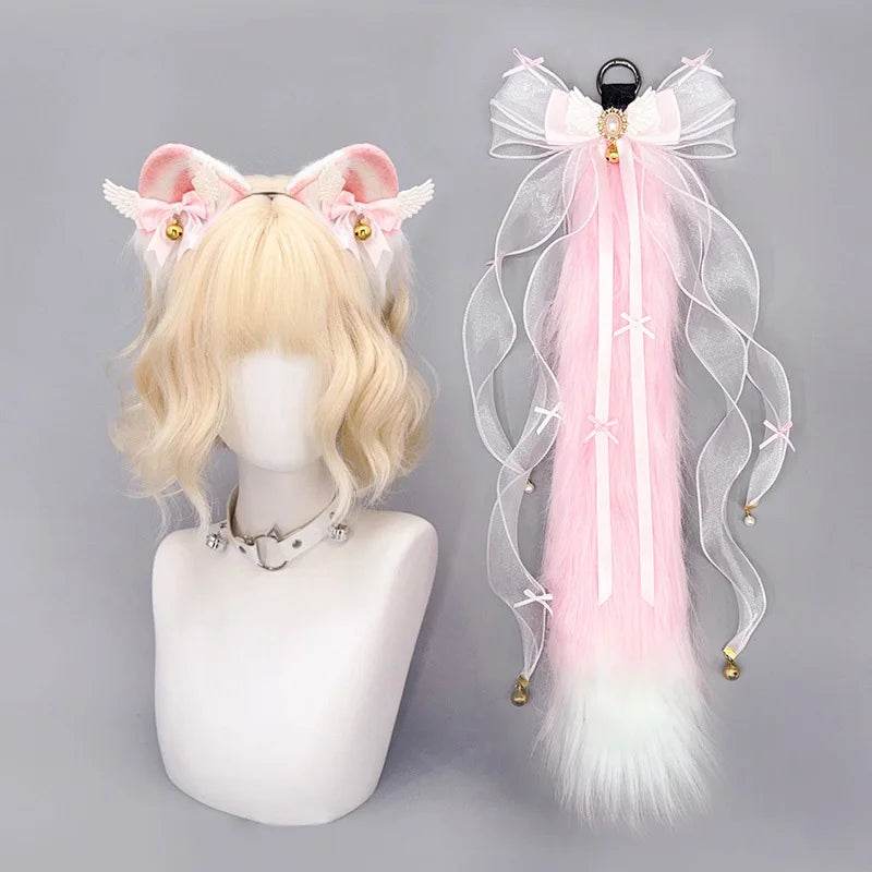 Princess Purrbaby Ears & Wiggle Tail Set (Colors) - Puppy's Aesthetics