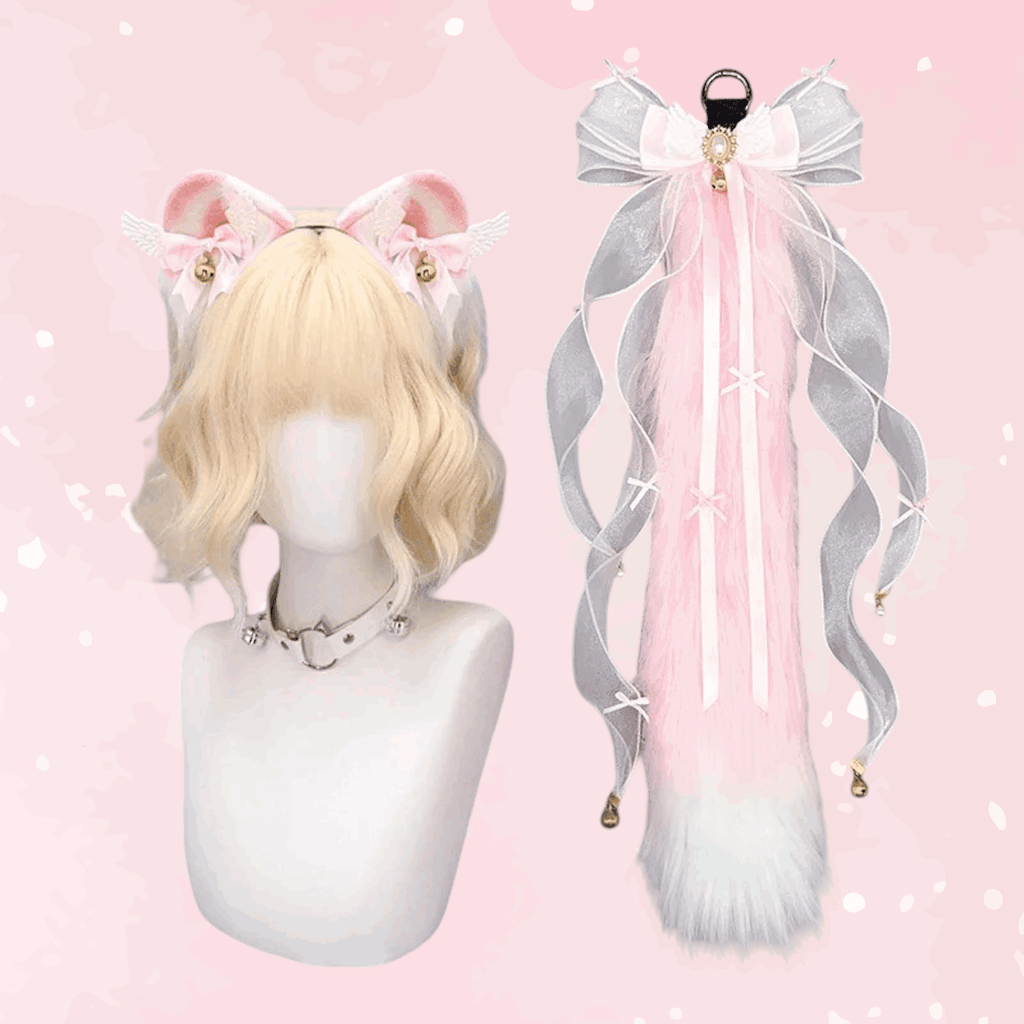 Princess Purrbaby Ears & Wiggle Tail Set (Colors) - Puppy's Aesthetics