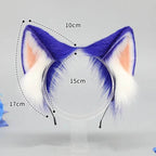 Furry Blue Kitten Ears - Puppy's Aesthetics