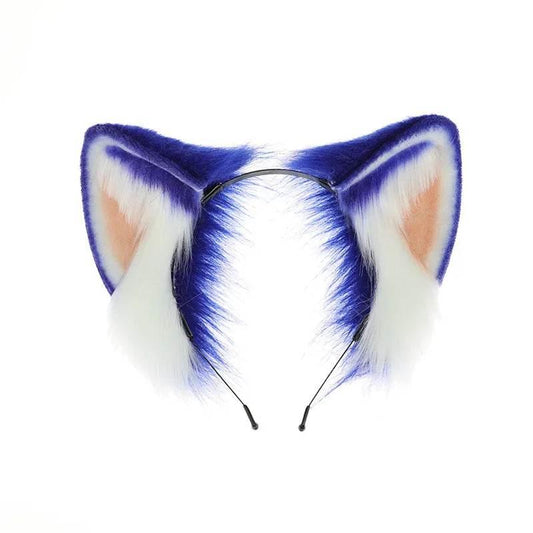 Furry Blue Kitten Ears - Puppy's Aesthetics