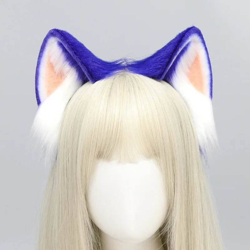 Furry Blue Kitten Ears - Puppy's Aesthetics