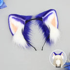 Furry Blue Kitten Ears - Puppy's Aesthetics