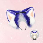 Furry Blue Kitten Ears - Puppy's Aesthetics