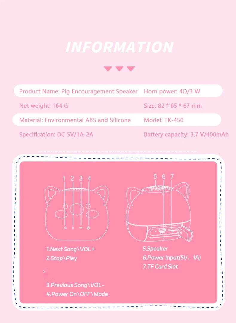 Moozic Piggy & Monkey Mini Pocket Bluetooth Speaker - Puppy's Aesthetics