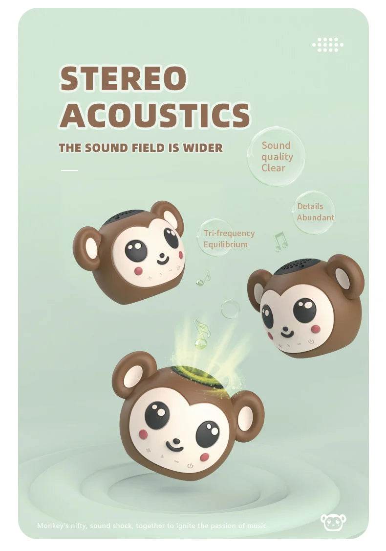 Moozic Piggy & Monkey Mini Pocket Bluetooth Speaker - Puppy's Aesthetics