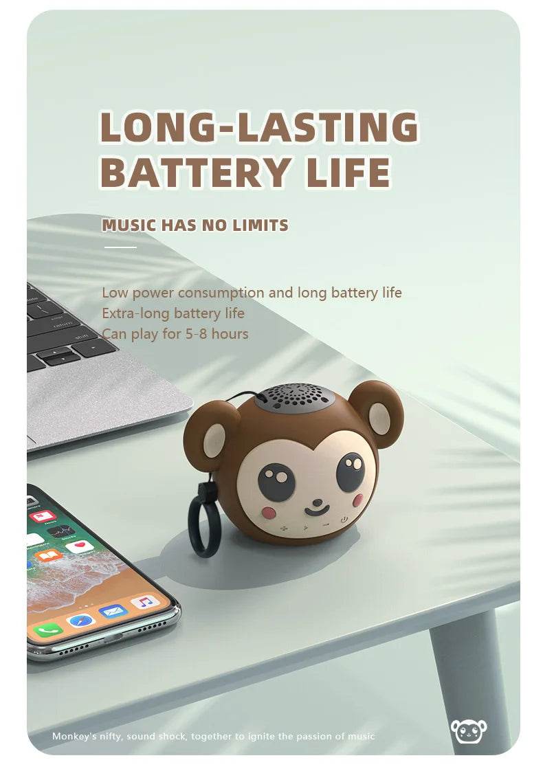 Moozic Piggy & Monkey Mini Pocket Bluetooth Speaker - Puppy's Aesthetics