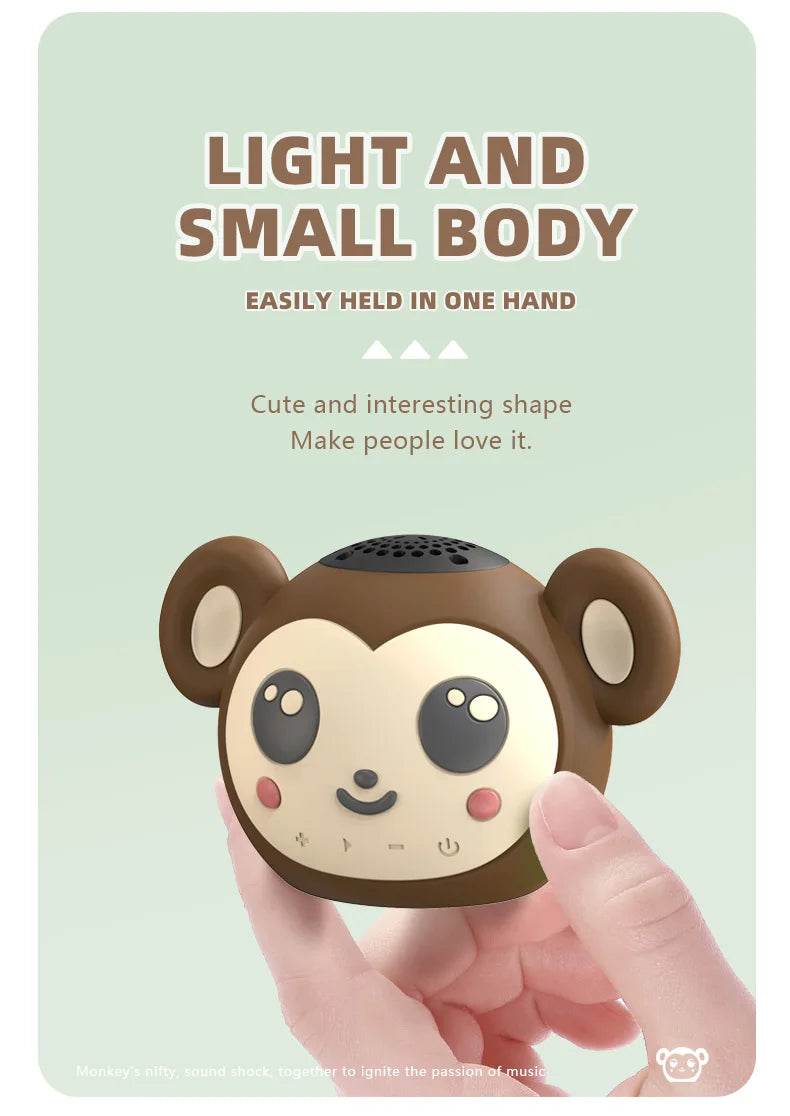 Moozic Piggy & Monkey Mini Pocket Bluetooth Speaker - Puppy's Aesthetics