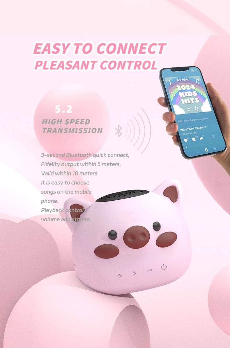 Moozic Piggy & Monkey Mini Pocket Bluetooth Speaker - Puppy's Aesthetics