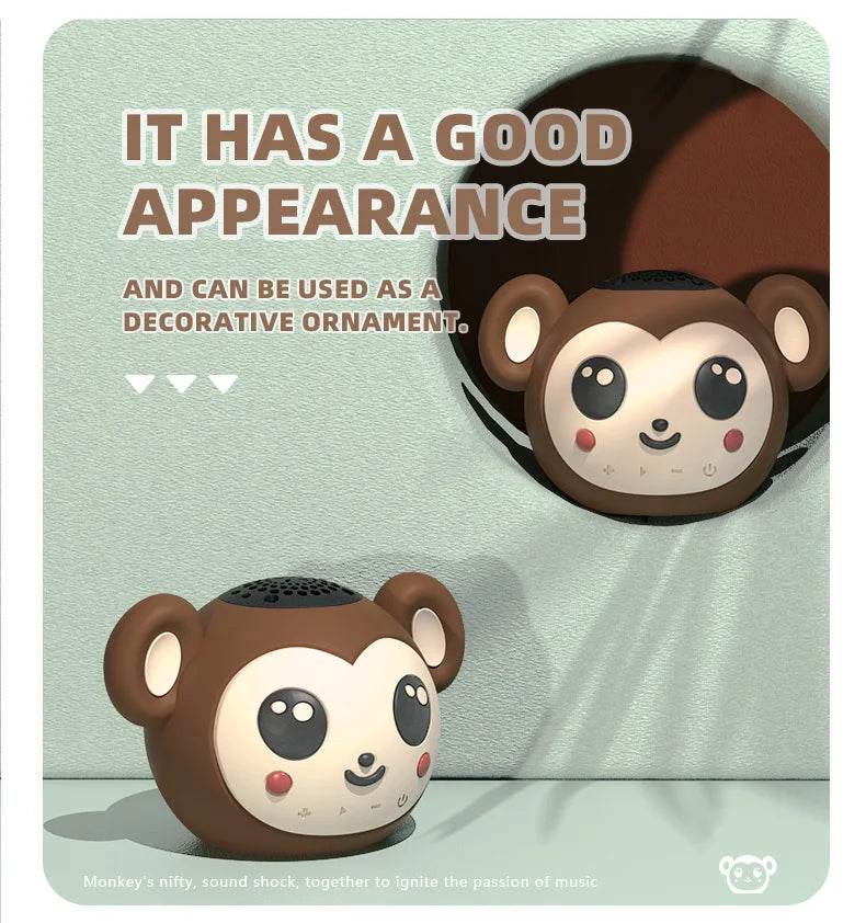 Moozic Piggy & Monkey Mini Pocket Bluetooth Speaker - Puppy's Aesthetics
