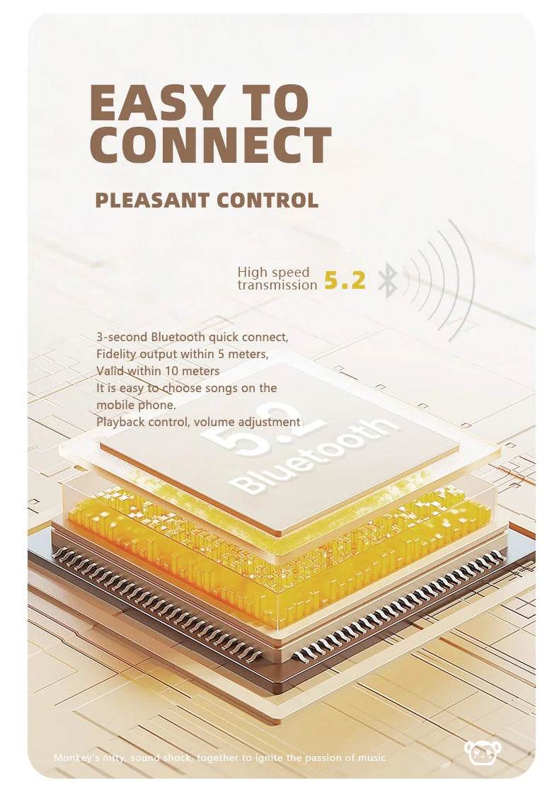 Moozic Piggy & Monkey Mini Pocket Bluetooth Speaker - Puppy's Aesthetics