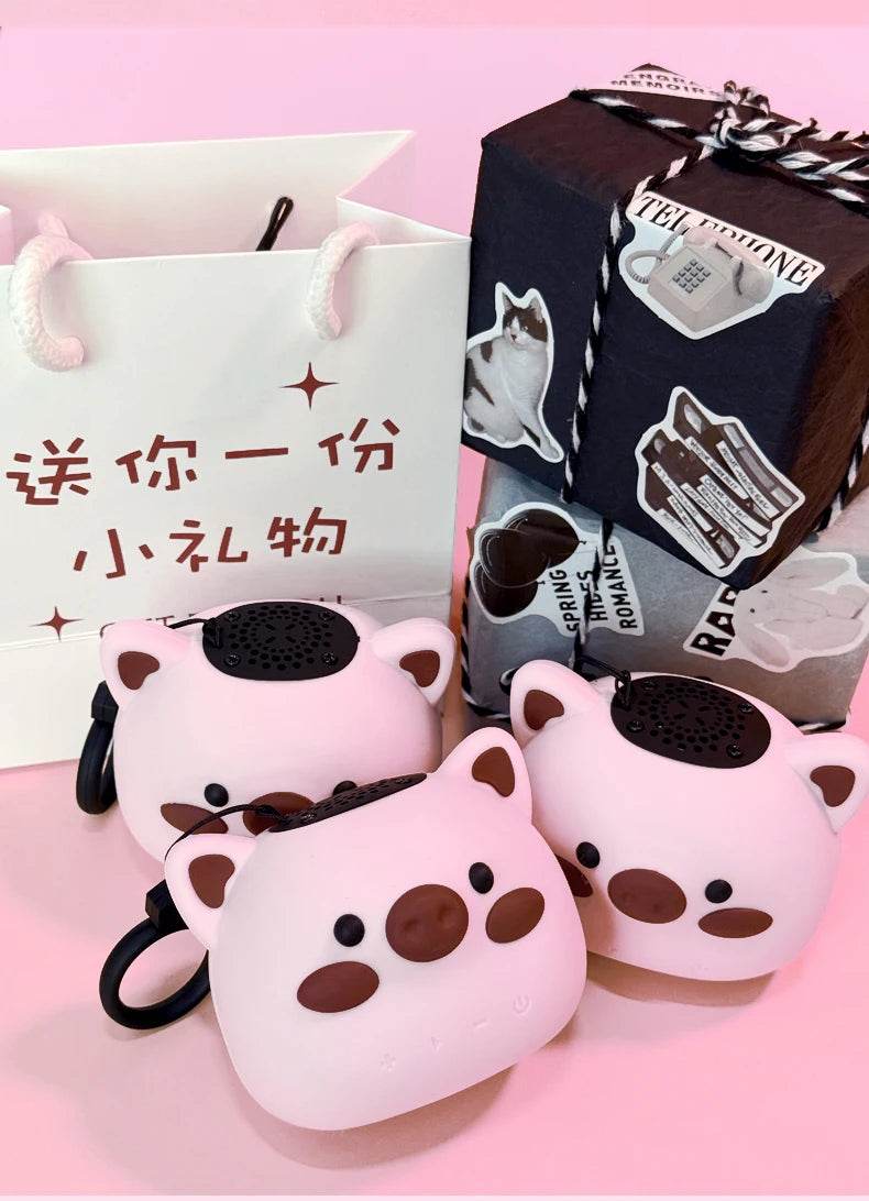 Moozic Piggy & Monkey Mini Pocket Bluetooth Speaker - Puppy's Aesthetics