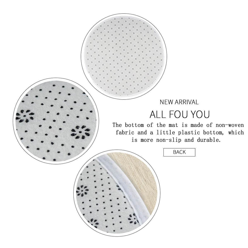 Kawaii Dead Inside Round Mat - Puppy's Aesthetics