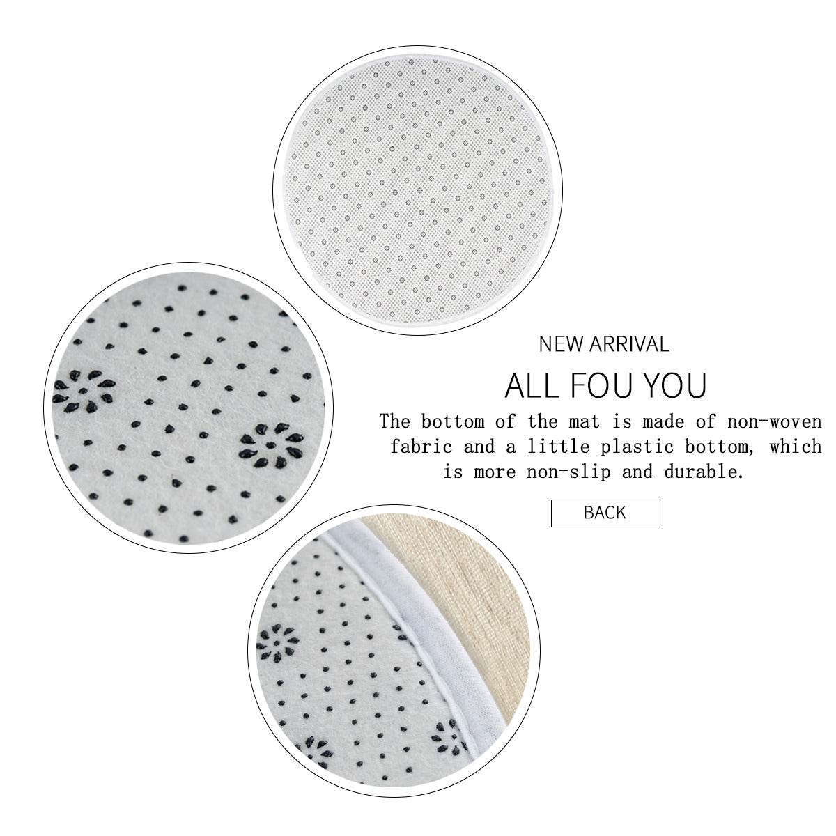 Kawaii Dead Inside Round Mat - Puppy's Aesthetics